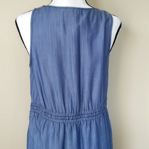 Ann Taylor Loft Lyocell Sleeveless Dress MP Blue - Picture 11 of 15